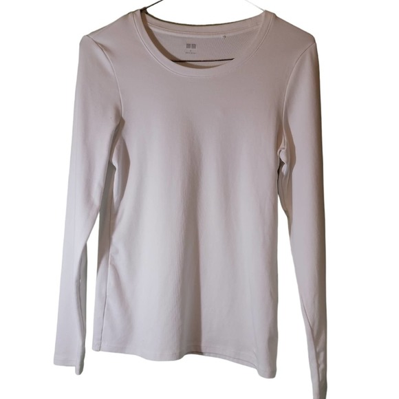 Essential Top Womens Sz Small Cottagecore White Long Sleeve Crew Neck Basic - Picture 4 of 4
